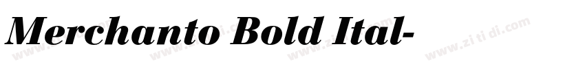 Merchanto Bold Ital字体转换
